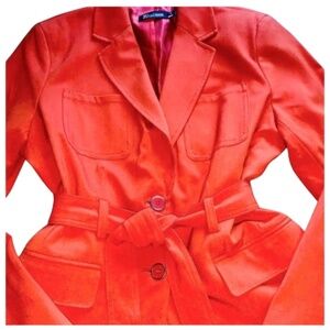 🛑 SOLD ‼️ NEW YORK & COMPANY 7th AVE SUITING BLAZER — TANGERINE ORANGE, SZ M